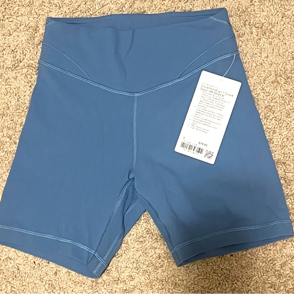 NWT LULU WOMENS BIKER SHORTS SZ 6